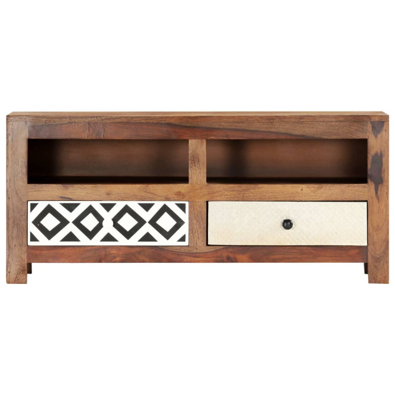 Szafka pod TV, 90 x 30 x 40 cm, lite drewno sheesham