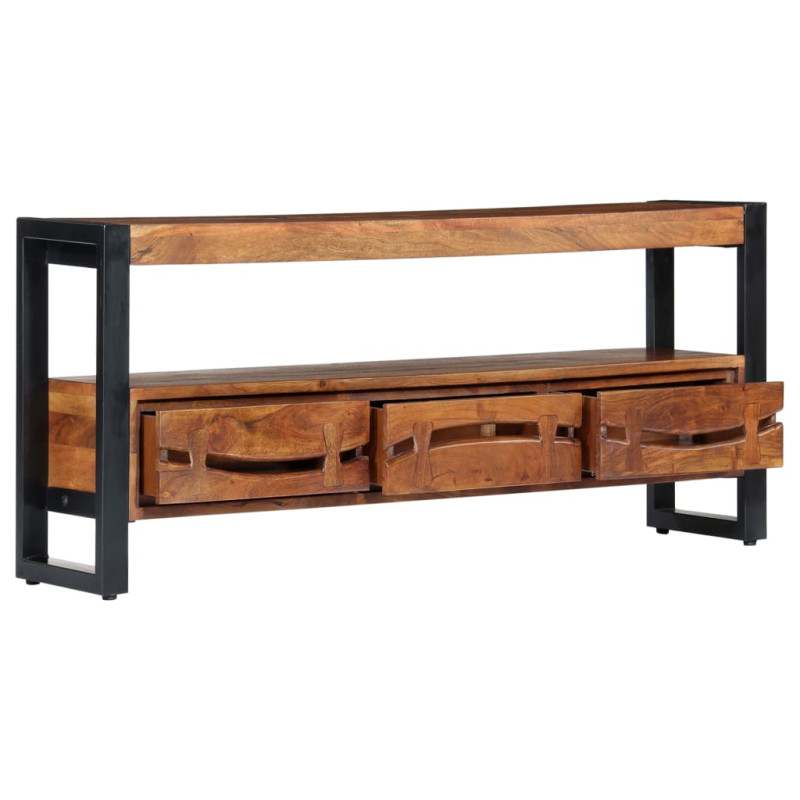 Szafka pod TV, 140 x 30 x 45 cm, lite drewno akacjowe