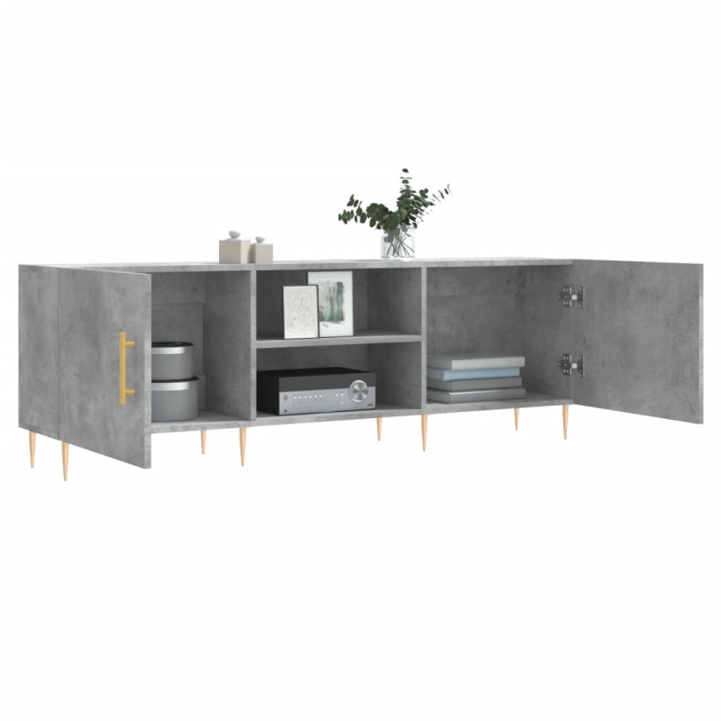 Szafka pod TV, szarość betonu, 150x30x50 cm