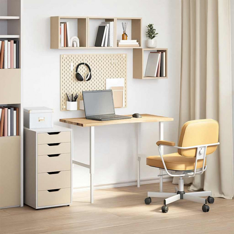 Blat biurka, surowe, 100x50x2,5 cm, lite drewno dębowe