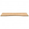 Blat biurka, surowe, 100x50x2,5 cm, lite drewno dębowe