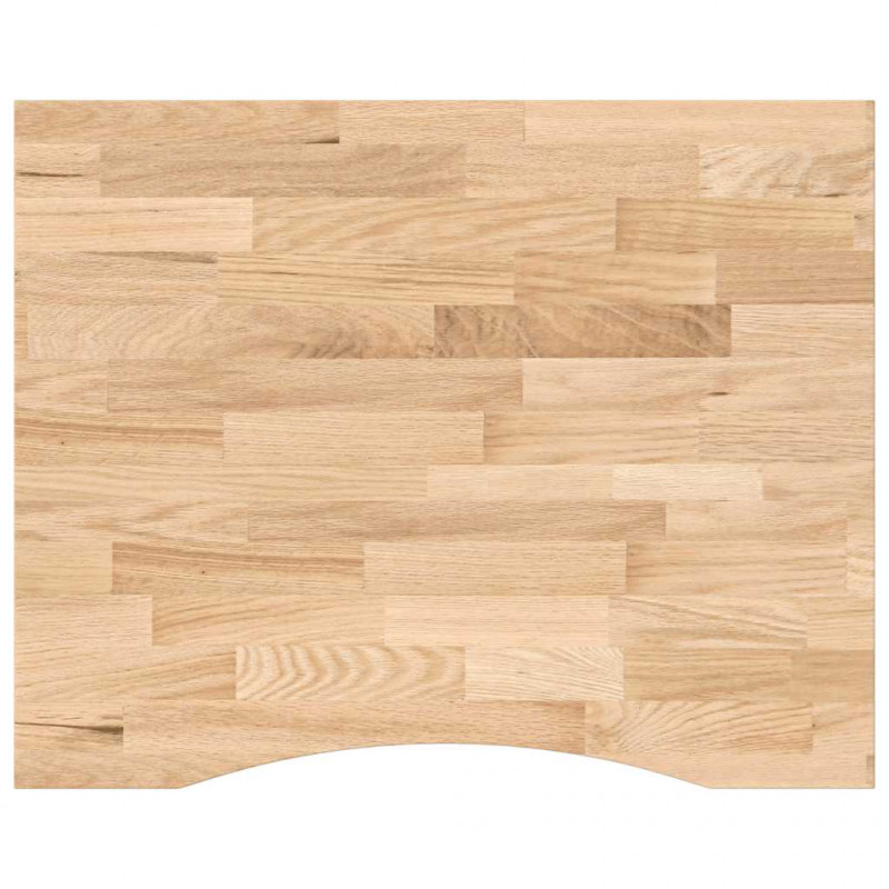 Blat biurka, surowe, 100x80x2,5 cm, lite drewno dębowe