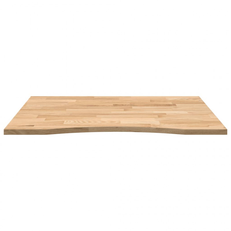 Blat biurka, surowe, 100x80x2,5 cm, lite drewno dębowe