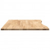 Blat biurka, surowe, 100x80x2,5 cm, lite drewno dębowe