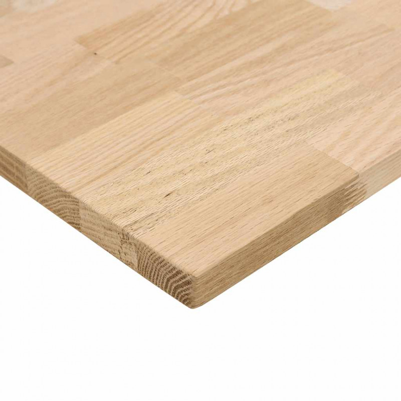 Blat biurka, surowe, 100x80x2,5 cm, lite drewno dębowe