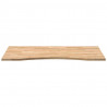 Blat biurka, surowe, 120x60x2,5 cm, lite drewno dębowe