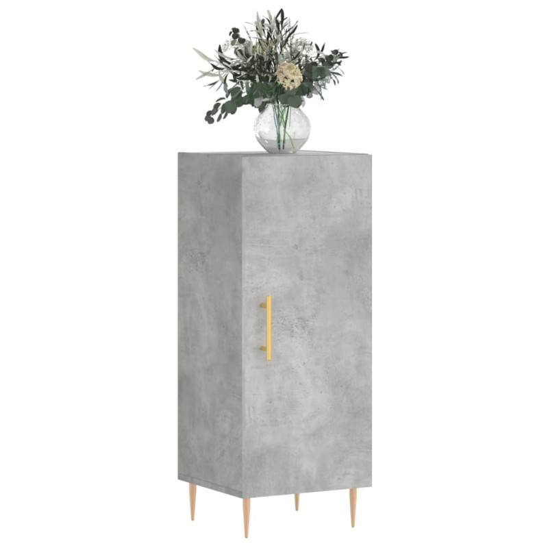 Szafka, szarość betonu, 34,5x34x90 cm, materiał drewnopochodny