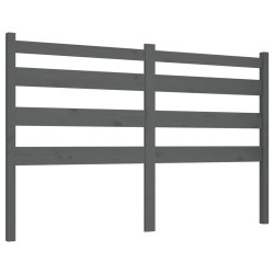 Wezgłowie łóżka, szare, 166x4x100 cm, lite drewno sosnowe