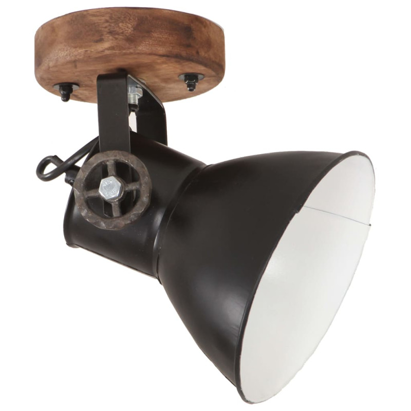 Industrialne lampy ścienne/sufitowe 2 szt, czarne, 20x25 cm E27