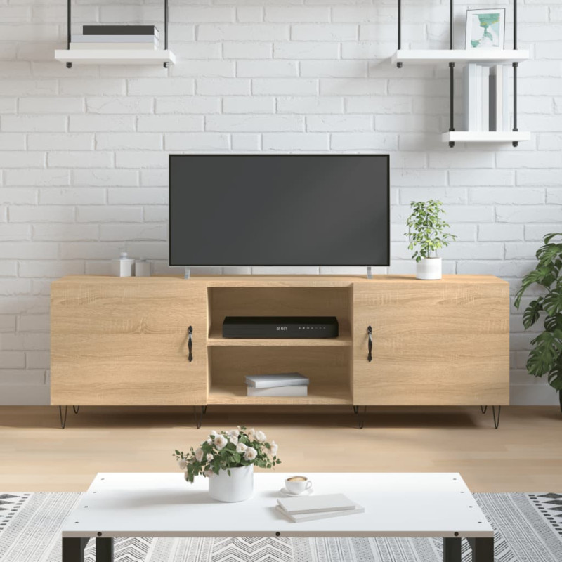 Szafka TV, dąb sonoma, 150x30x50 cm, materiał drewnopochodny