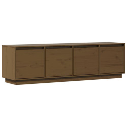 Szafka pod TV, miodowy brąz, 156x37x45 cm, lite drewno sosnowe