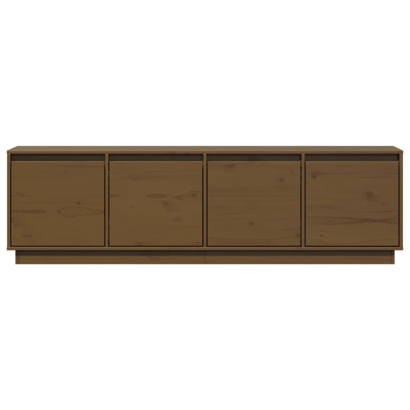 Szafka pod TV, miodowy brąz, 156x37x45 cm, lite drewno sosnowe