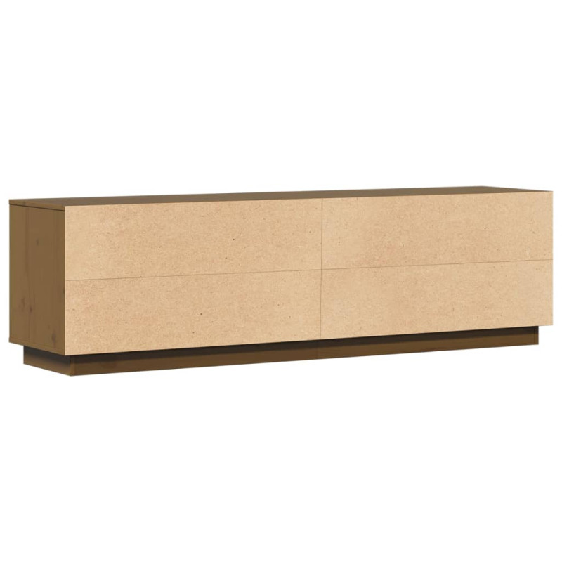 Szafka pod TV, miodowy brąz, 156x37x45 cm, lite drewno sosnowe