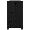 Komoda, czarna, 100x40x72 cm, lite drewno sosnowe