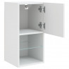 Szafki pod telewizor, z LED, 2 szt., białe, 30,5x30x60 cm