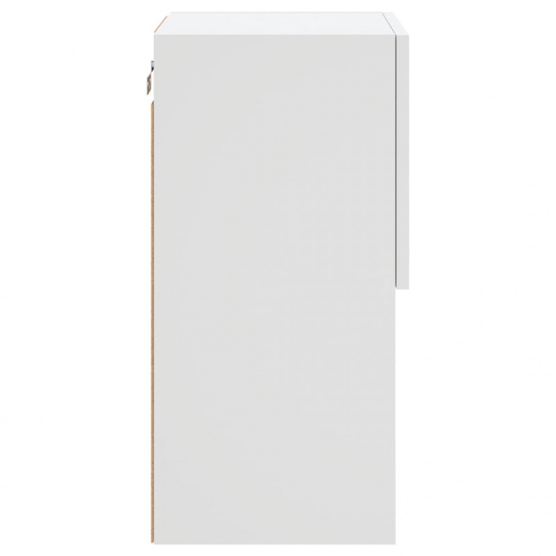 Szafki pod telewizor, z LED, 2 szt., białe, 30,5x30x60 cm