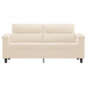 Sofa 2-osobowa, beżowy, 140 cm, tapicerowana mikrofibrą
