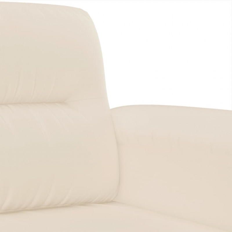 Sofa 2-osobowa, beżowy, 140 cm, tapicerowana mikrofibrą