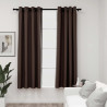 Zasłony stylizowane na lniane, 2 szt., taupe, 140x175 cm