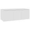 Szafka pod TV, biała, 80x34x30 cm, materiał drewnopochodny