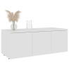 Szafka pod TV, biała, 80x34x30 cm, materiał drewnopochodny