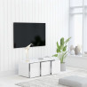 Szafka pod TV, biała, 80x34x30 cm, materiał drewnopochodny