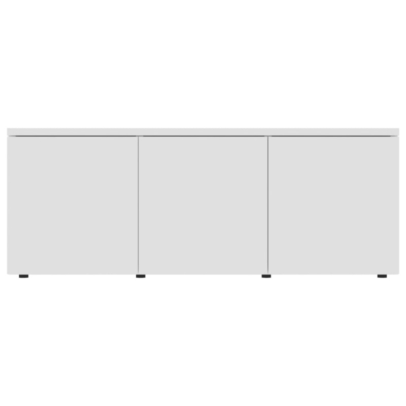 Szafka pod TV, biała, 80x34x30 cm, materiał drewnopochodny