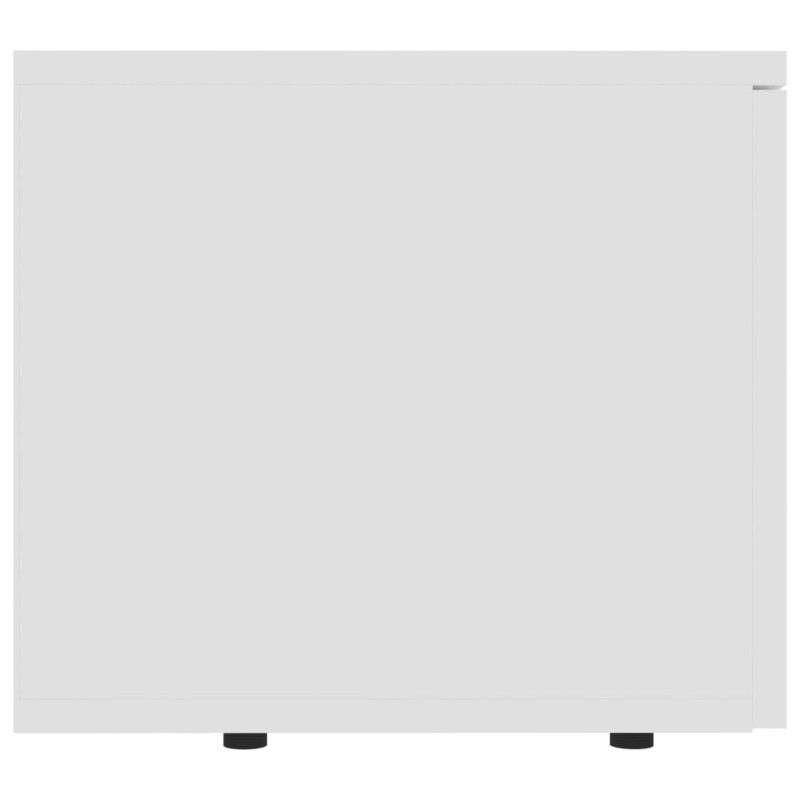 Szafka pod TV, biała, 80x34x30 cm, materiał drewnopochodny