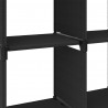 Regał z 6 przegrodami, czarny, 103x30x72,5 cm, tkanina