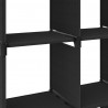 Regał z 5 przegrodami, czarny, 103x30x72,5 cm, tkanina