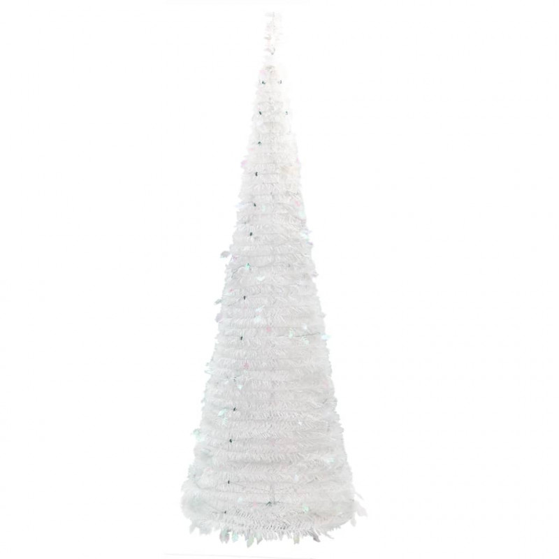 Sztuczna choinka typu pop-up, 150 LED, biała, 180 cm