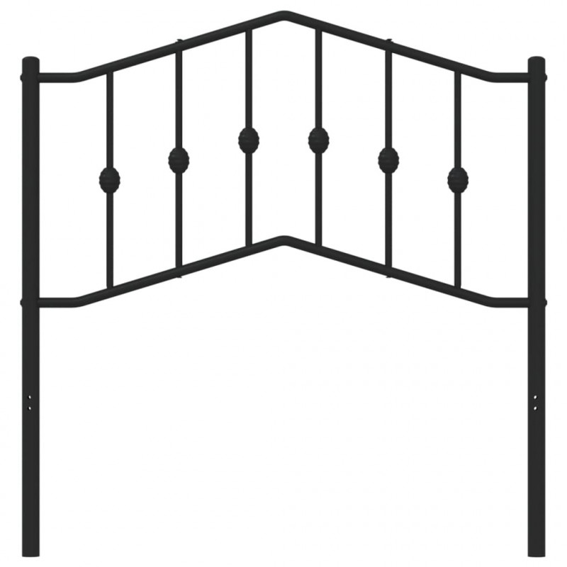 Metalowe wezgłowie, czarne, 90 cm