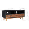 Szafka pod TV, 100x35x45 cm, lite drewno akacjowe i MDF