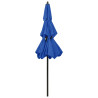3-poziomowy parasol na aluminiowym słupku, niebieski, 2,5 m