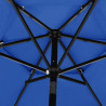 3-poziomowy parasol na aluminiowym słupku, niebieski, 2,5 m