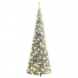 Sztuczna choinka typu pop-up, ośnieżona, 200 LED, 210 cm