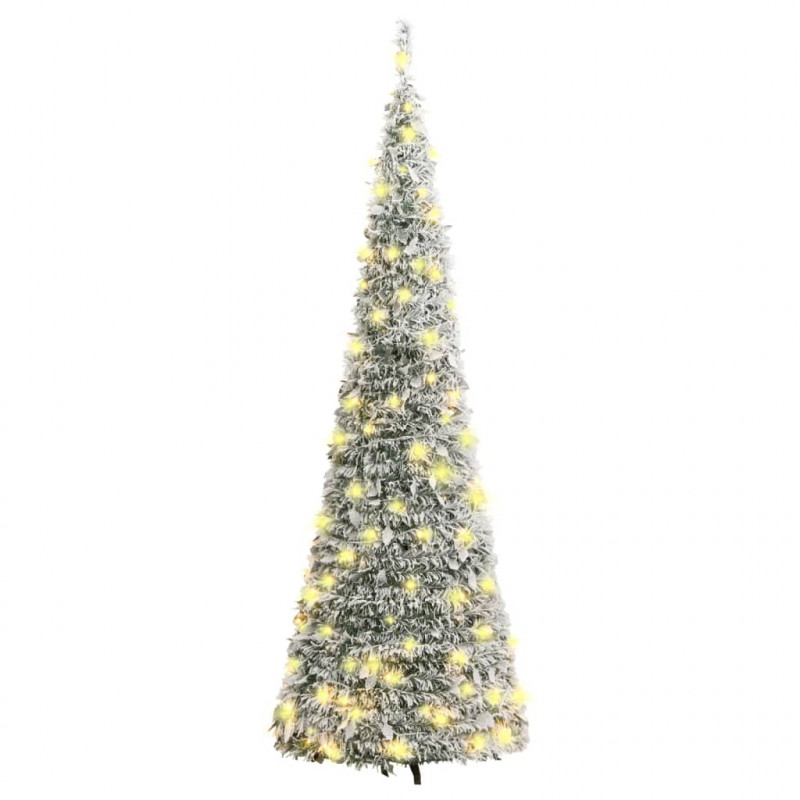 Sztuczna choinka typu pop-up, ośnieżona, 200 LED, 210 cm