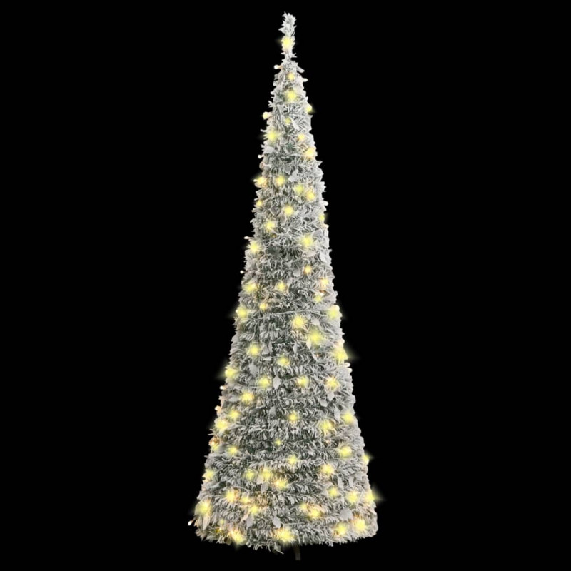 Sztuczna choinka typu pop-up, ośnieżona, 150 LED, 180 cm