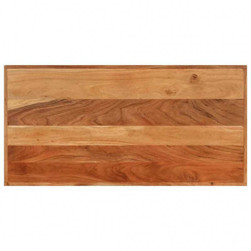 Stolik barowy, 110x55x107 cm, lite drewno akacjowe i żelazo