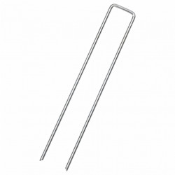 Kołki gruntowe w kształcie litery U, 50 szt., 20x4 cm, stal