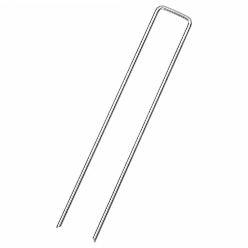 Kołki gruntowe w kształcie litery U, 50 szt., 20x4 cm, stal