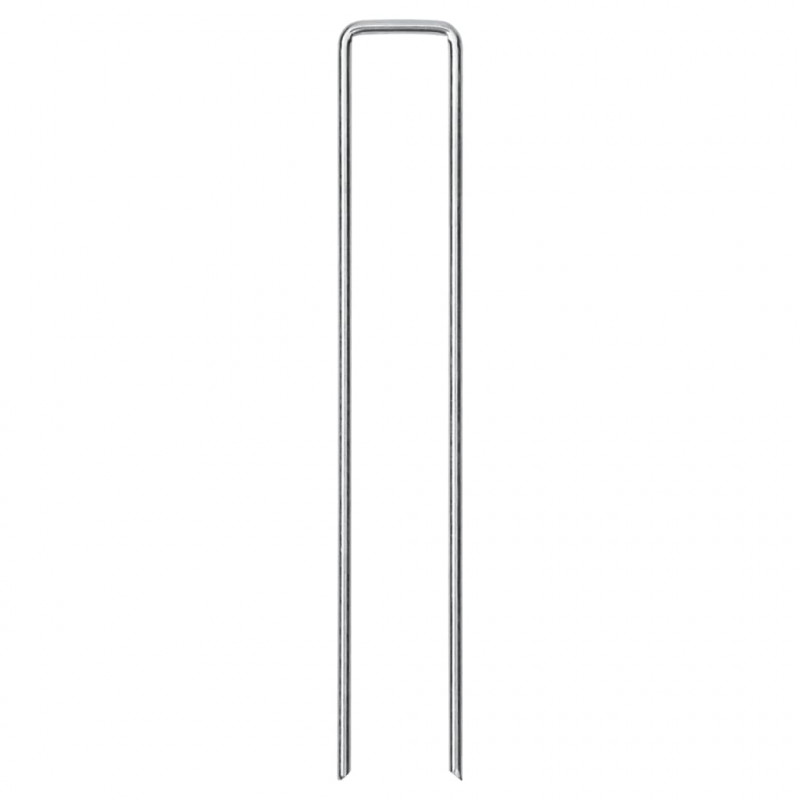 Kołki gruntowe w kształcie litery U, 50 szt., 20x4 cm, stal