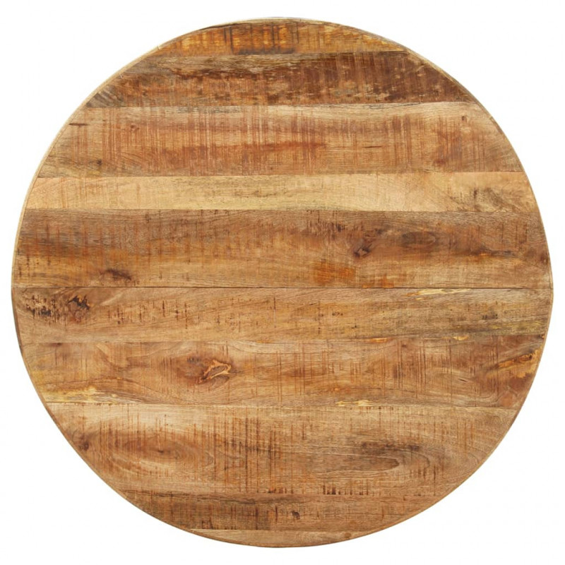 Okrągły stół jadalniany, 100x100x75 cm, surowe drewno mango