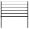 Metalowe wezgłowie, czarne, 80 cm