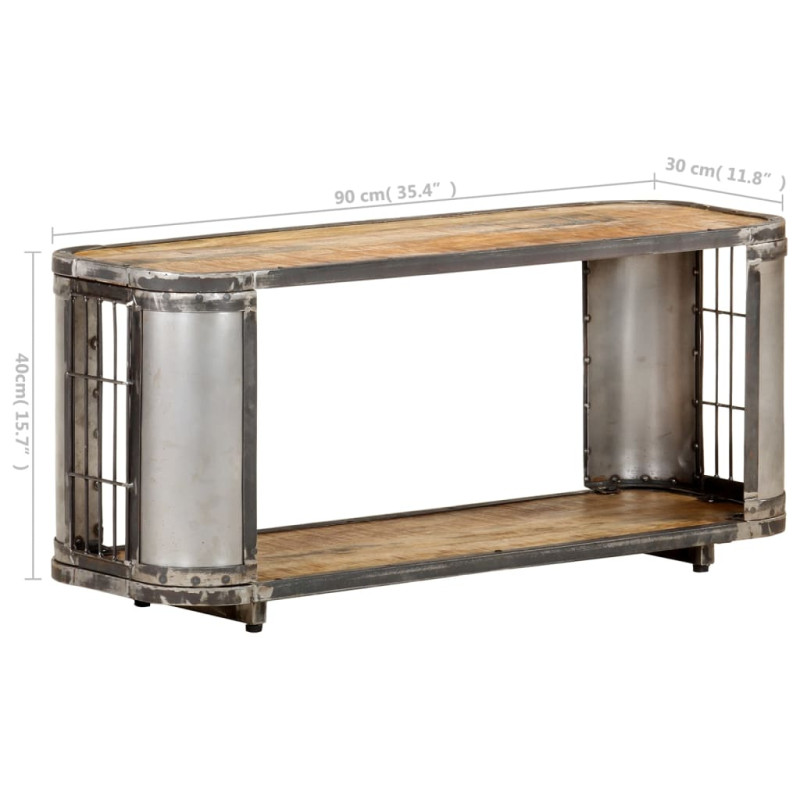 Szafka pod telewizor, 90x30x40 cm, lite drewno mango
