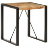 Stolik jadalniany, 70x70x75 cm, lite, surowe drewno mango