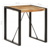 Stolik jadalniany, 70x70x75 cm, lite, surowe drewno mango