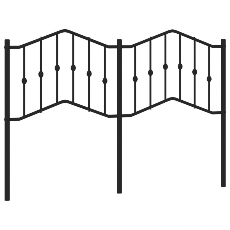 Metalowe wezgłowie, czarne, 135 cm