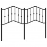 Metalowe wezgłowie, czarne, 135 cm