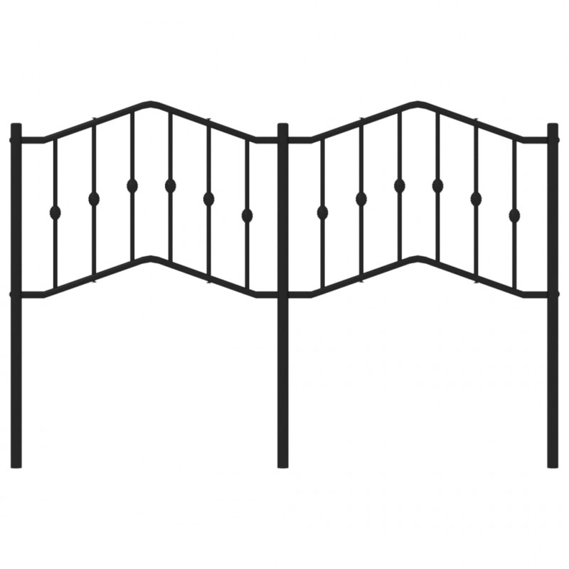 Metalowe wezgłowie, czarne, 135 cm